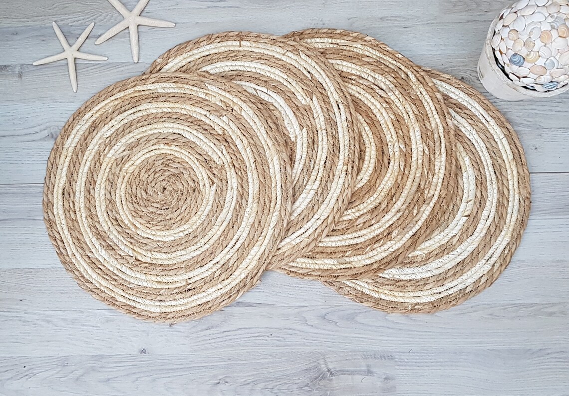 Vintage Wicker Wall Decor Wicker Coaster Decorative Etsy