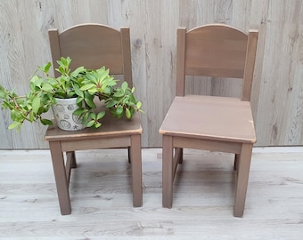 2 Vintage Wooden Toddler Chairs, Wooden Children's Chair, Child's Seat, Childs Room Decor, Plant Stand, Coastal Decor, Farm House Decor