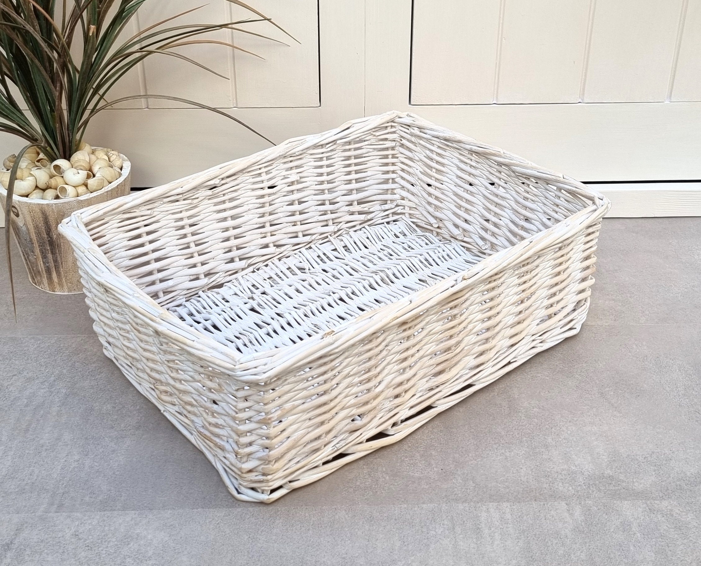 White wicker on sale basket storage