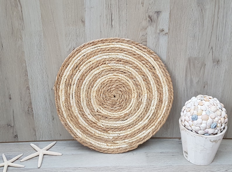 Vintage Wicker Wall Decor Wicker Coaster Decorative Etsy