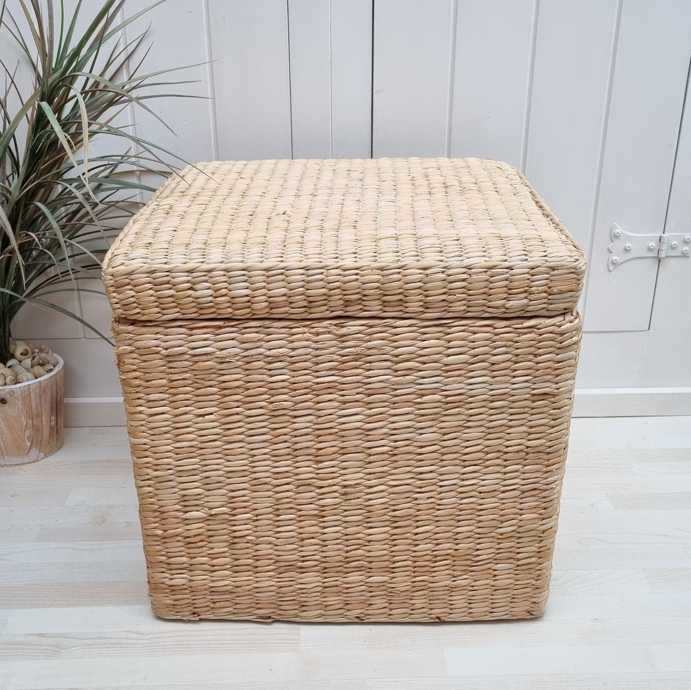 Large wicker cheap storage ottoman