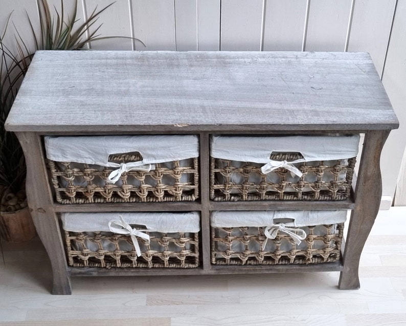 Vintage Wicker Drawers 4 Drawer Wicker Furniture Etsy