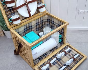 RESERVED for Jelle Vintage British 'Optima' Picnic Basket