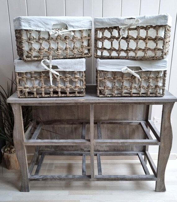 Vintage wicker armoire deals