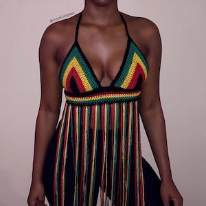 Rasta Fringe Bralette Pattern image 1