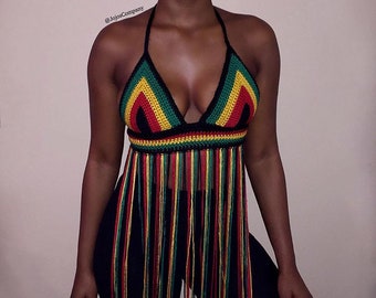 rasta crochet dress