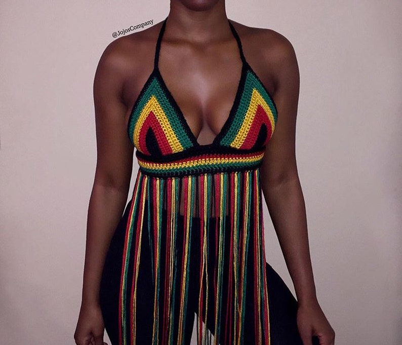 Rasta Fringe Bralette Pattern image 1