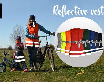 Gift for mom. Reflective Vest for Cycling. Reflective Kids Vest. Women Cycling Vest. Waterproof Vest. Hi vis vest. Children Kids safety vest