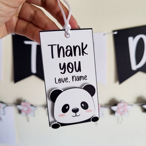 Etiquetas de lembrancinhas de panda, lembrancinhas de panda, etiqueta de lembrancinhas de panda, festa de panda, decoração de panda, conjunto de panda, chá de bebê panda, banner de panda, etiqueta de lembranças de chá de bebê