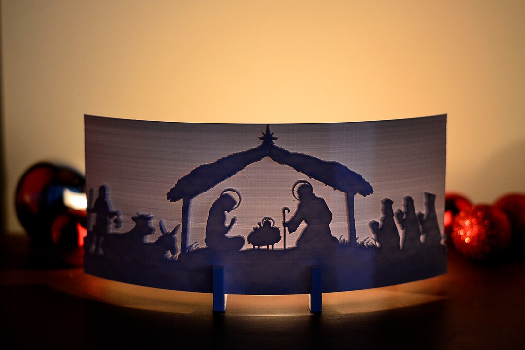 Nativity Scene Tea Lightnativity Etsy