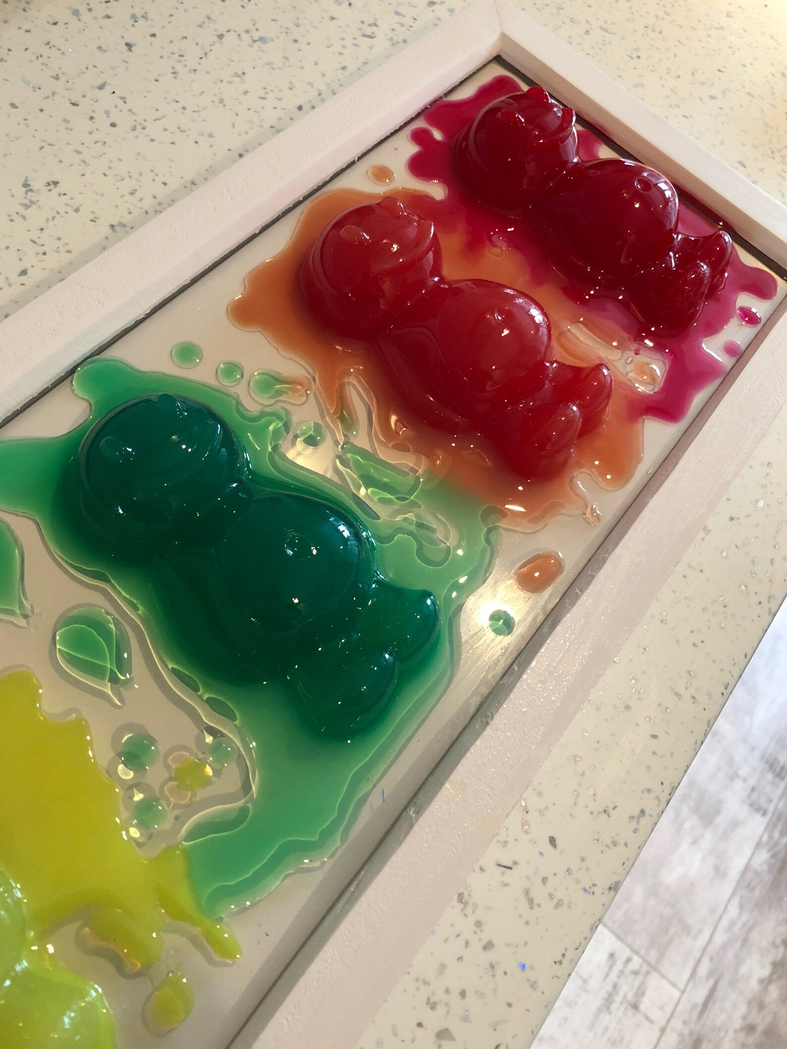 Melting jelly babies liquid 3d art rainbow art colourful Etsy