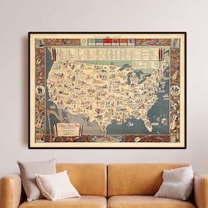 Carte de la musique folklorique des États-Unis – Un voyage musical vintage