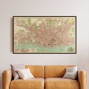 Remontez le temps avec cette impression vintage Liverpool Old Plan