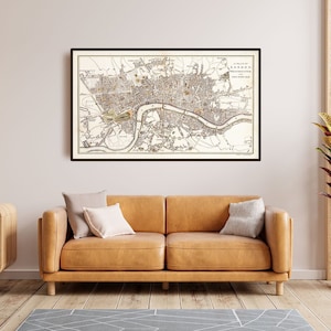 Plakat z mapą Londynu w stylu vintage – odkryj urok historycznego Londynu