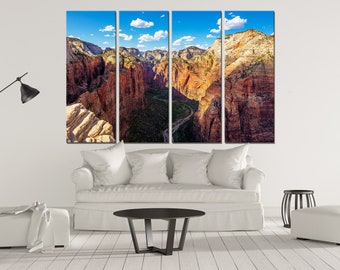 Zion Print  Canvas Zion Decor National Park Skyline Ready to Hang Christmas Gift