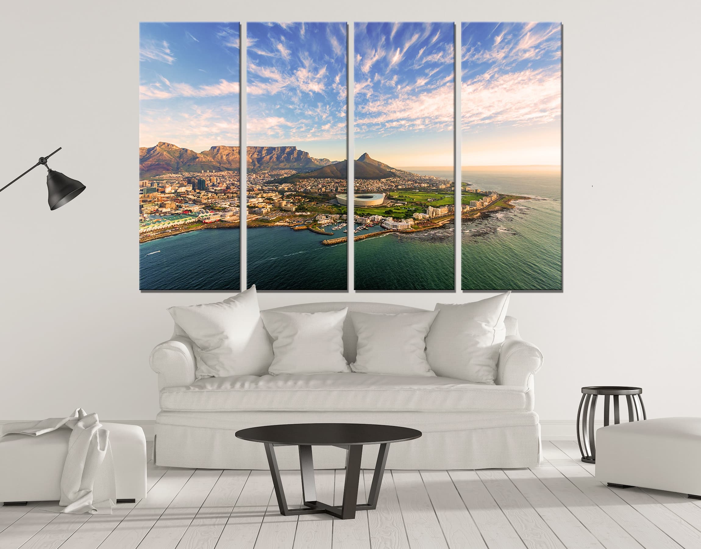 Cape Town Canvas Wall Art Decor Print Skyline Cityscape Ready Etsy