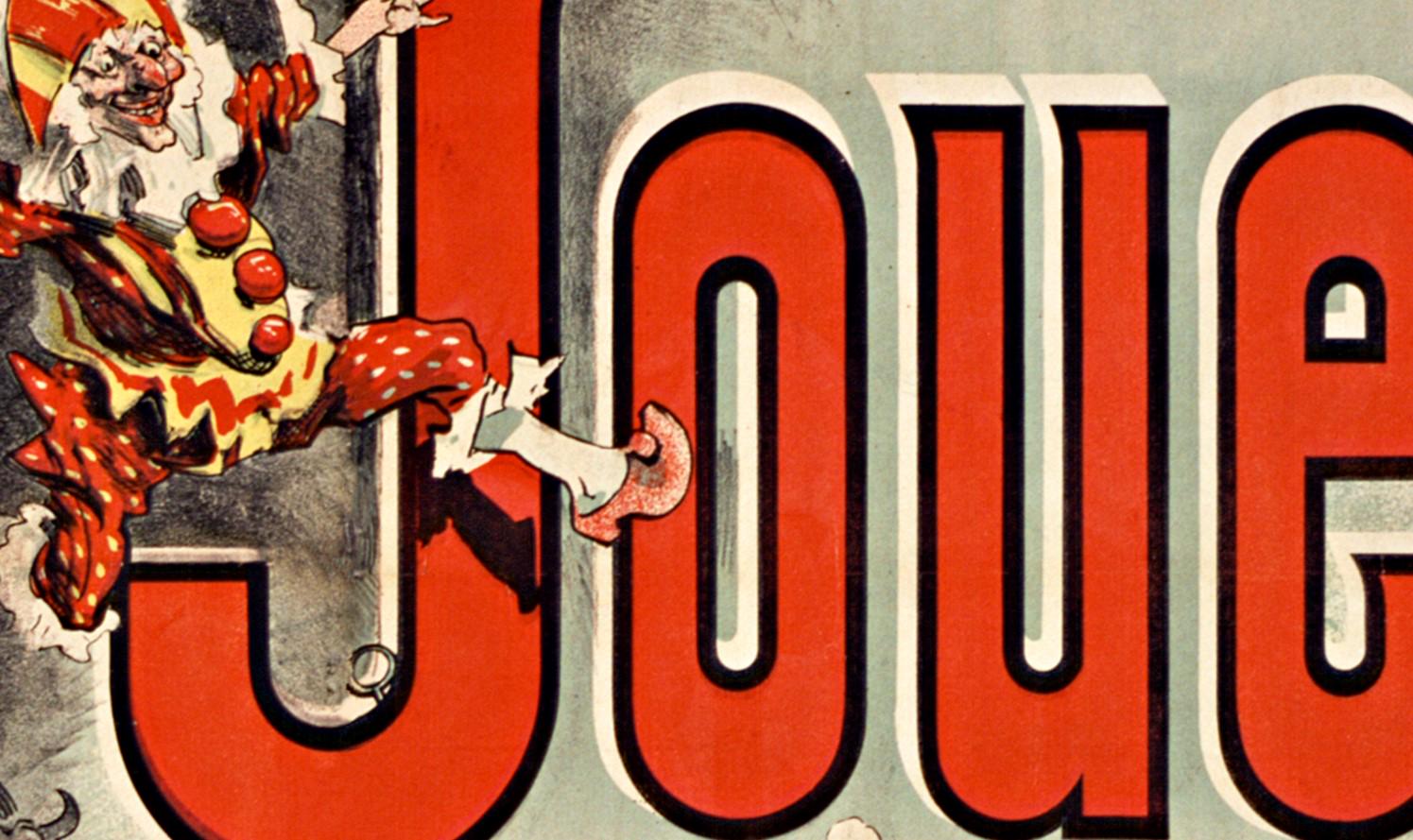 Antique Paris Toy Store Advertisement Wall Art – Vintage 1885