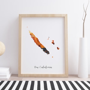 Neu Kaledonien Karte Druck Plakat Neu Kaledonien Poster Neu Kaledonien Wand Kunst Neu Kaledonien Dekor Neu Kaledonien Druck Weihnachtsgeschenk