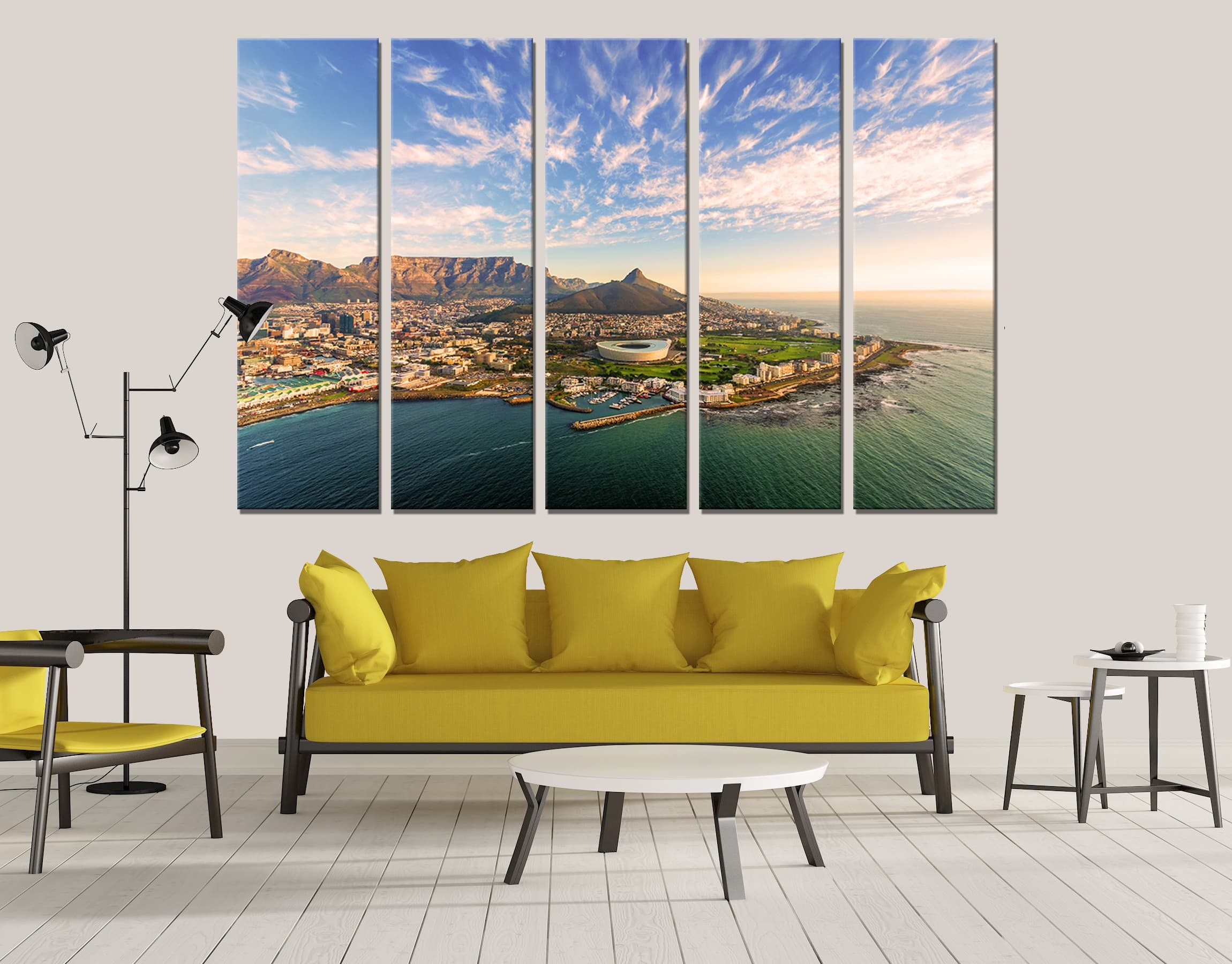 Cape Town Canvas Wall Art Decor Print Skyline Cityscape Ready Etsy