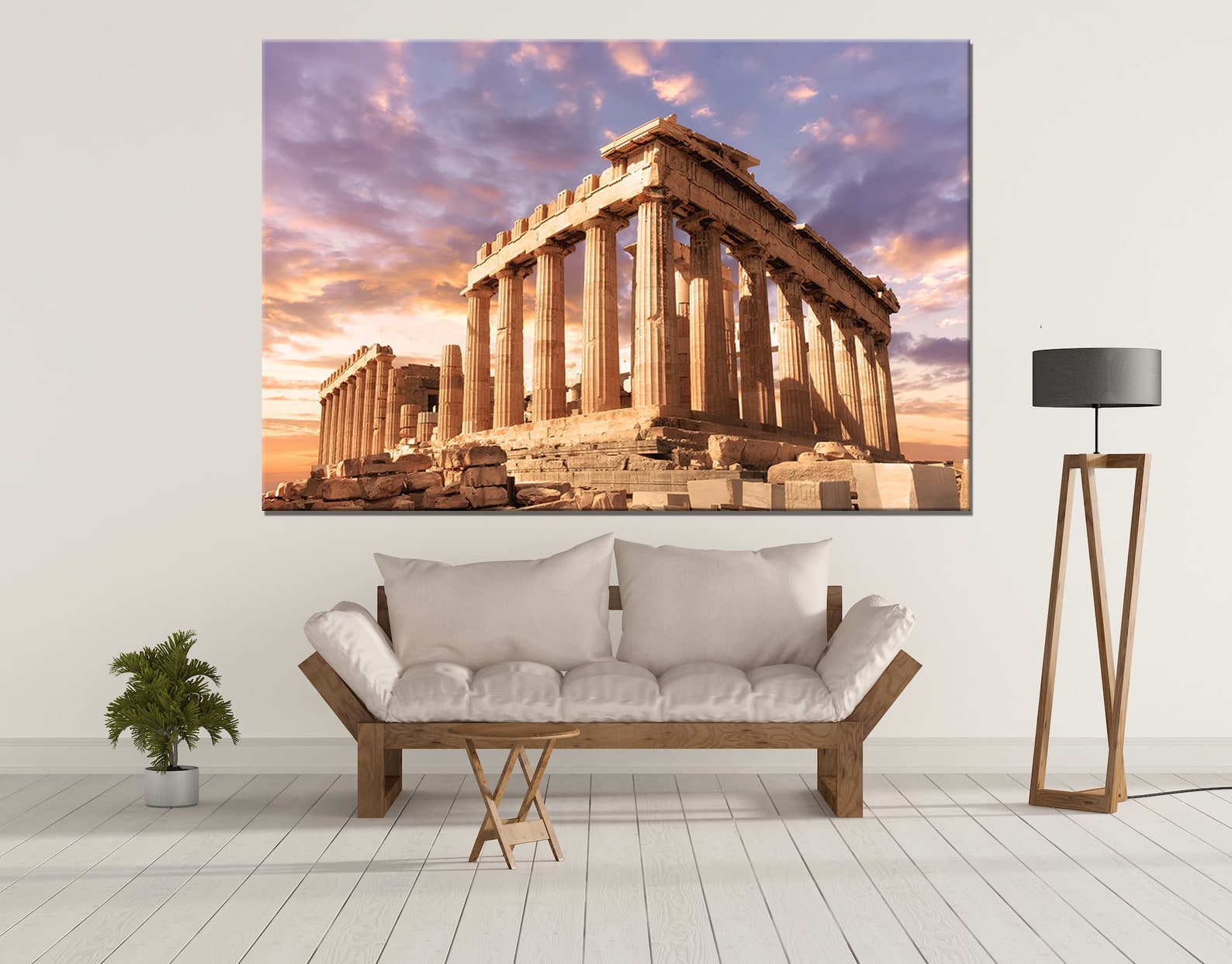 Acropolis Athens Greece Canvas Wall Art christmas Decor Print Etsy
