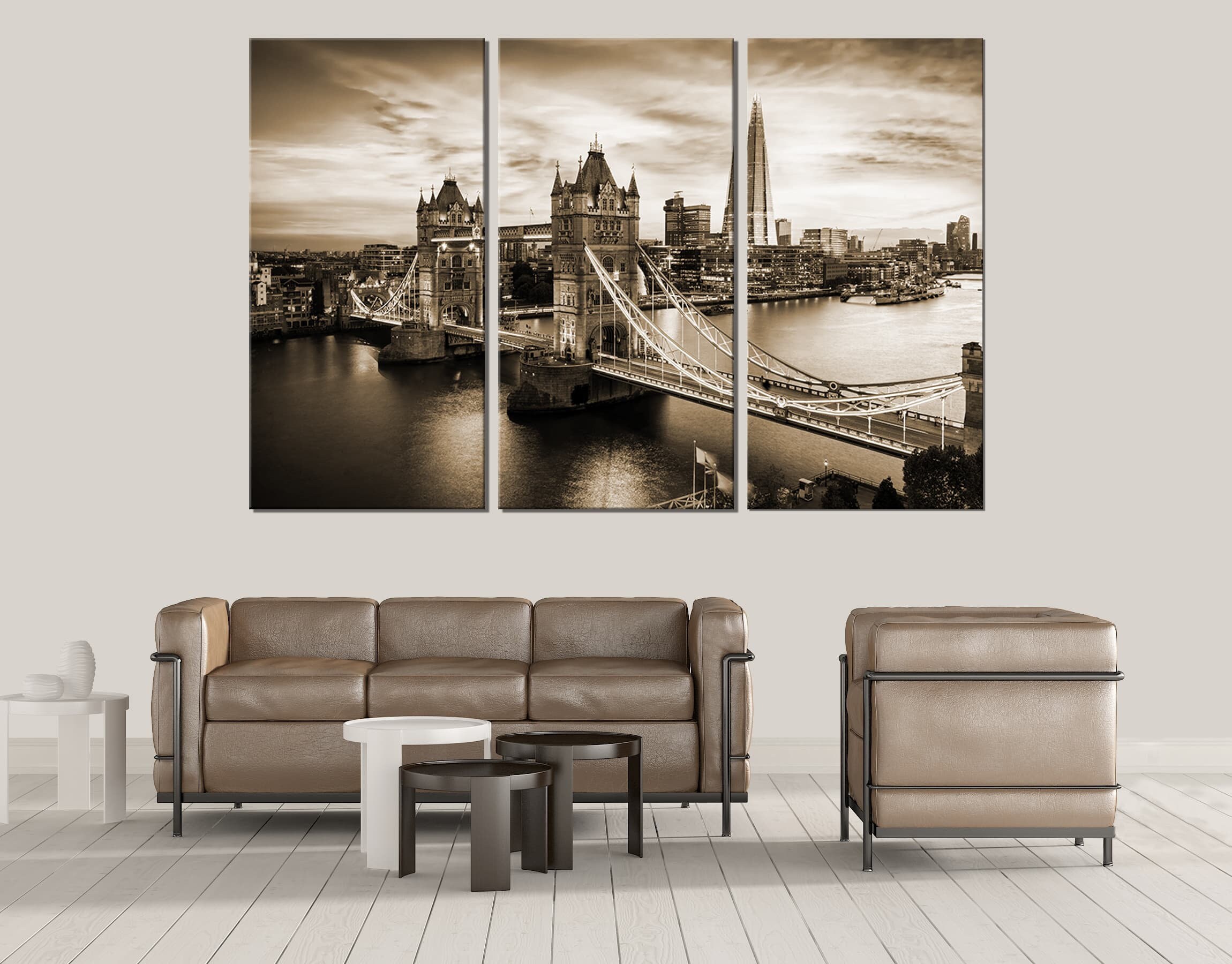 Tower Bridge London Art Canvas Decor Print Skyline Cityscape Etsy
