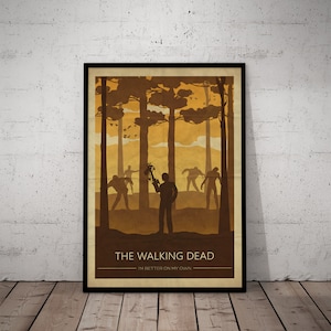 Poster Walking Dead, impression cadeau, impression d'art mural Walking Dead, Noël