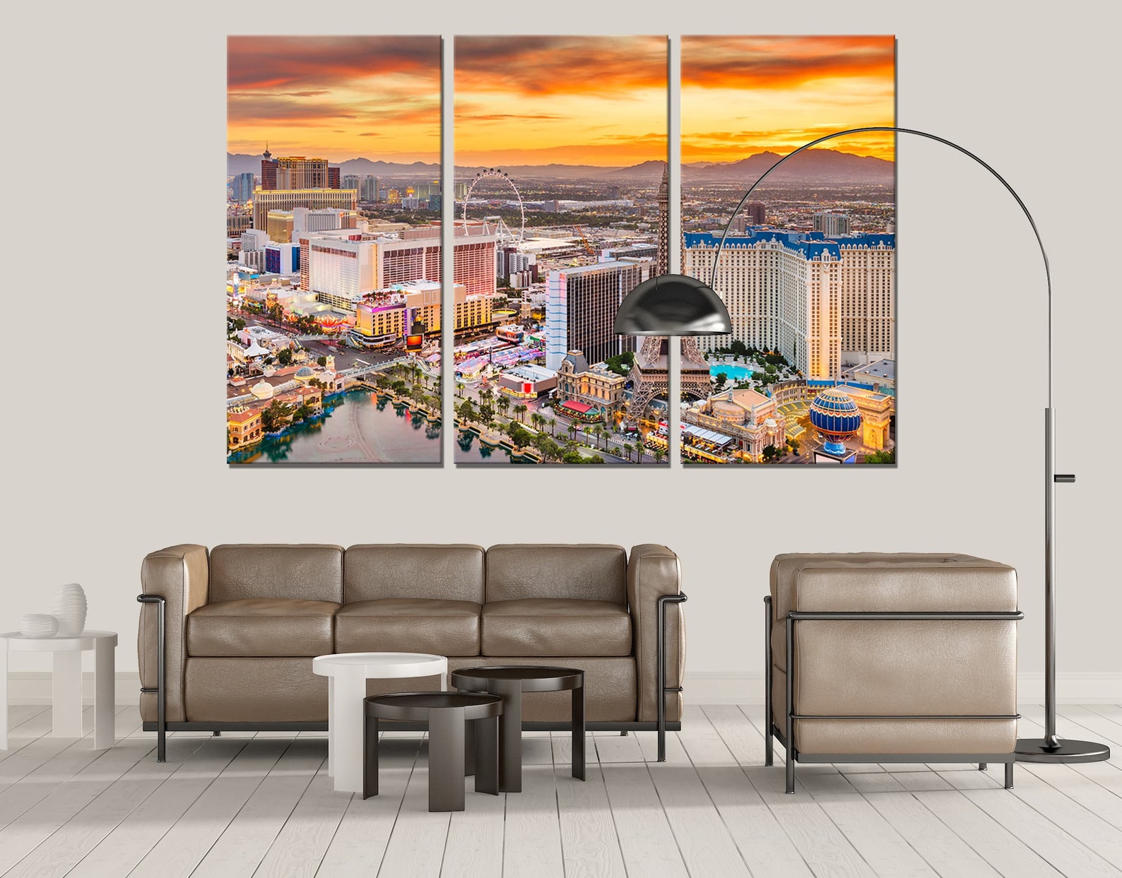 Las Vegas Canvas Wall Art Decor Print Skyline Cityscape Ready | Etsy