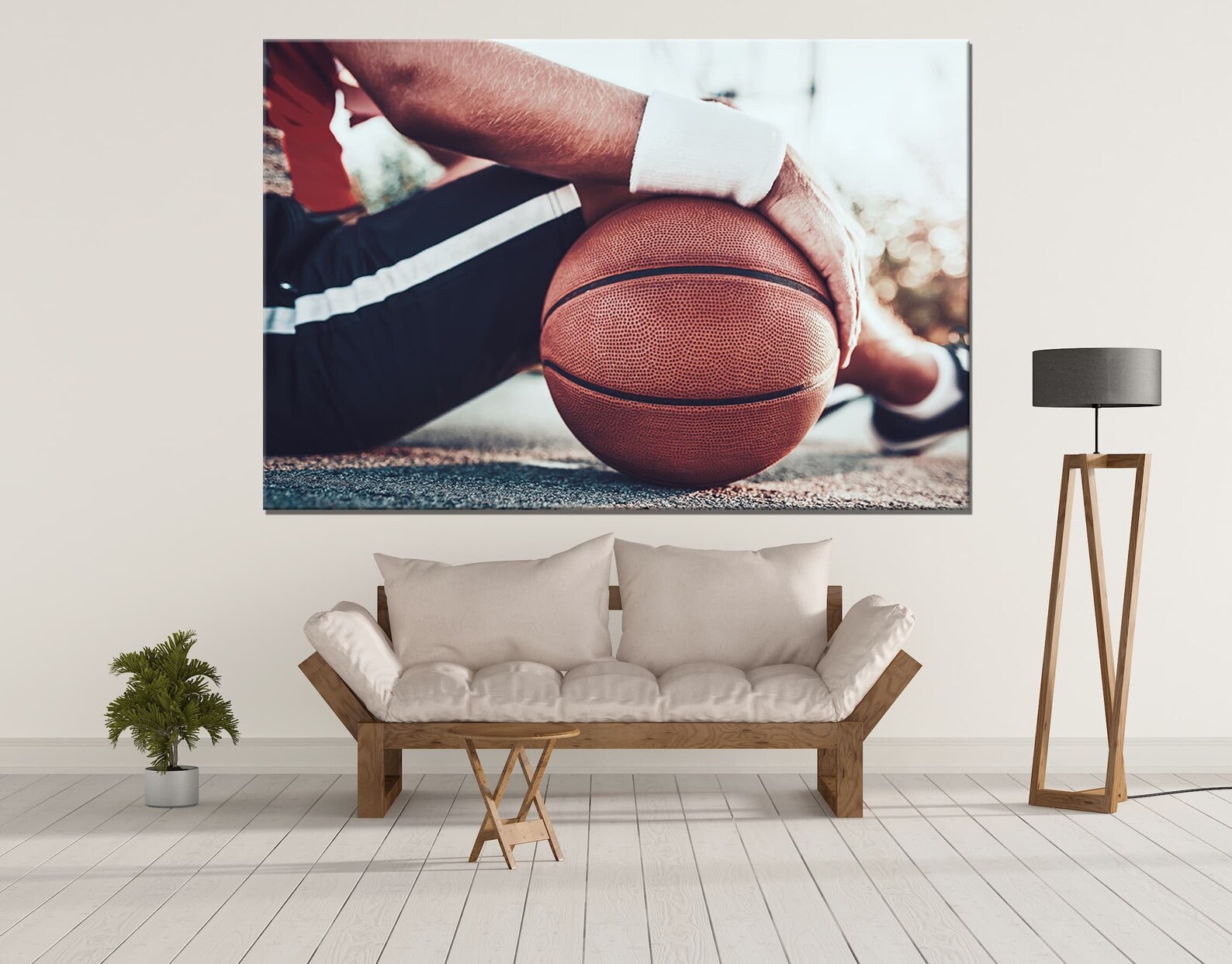 Basketball Ball Canvas Wall Art Decor Print Ready to Hang Gift Etsy