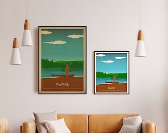 Pawnee National Park, Pawnee poster, Pawnee print, Pawnee art, Parks and Recreation,  Christmas Gift