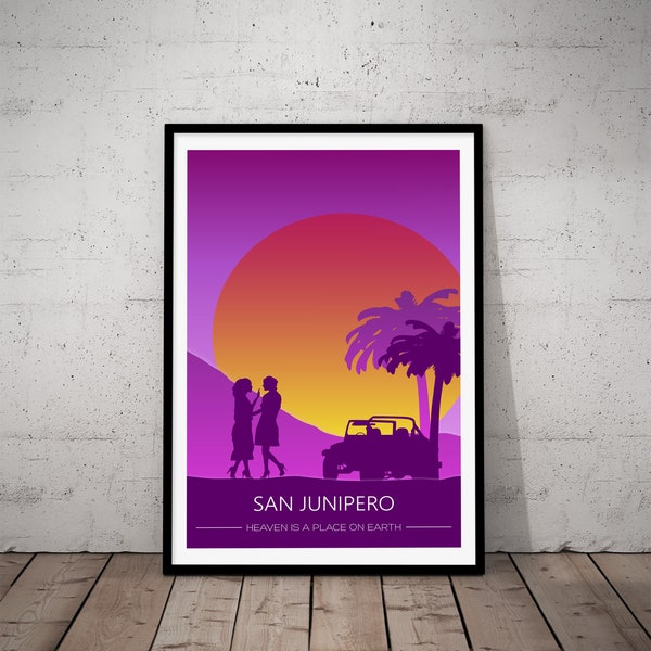 San Junipero Print Poster Black Mirror Wall Art Decor Christmas Gift