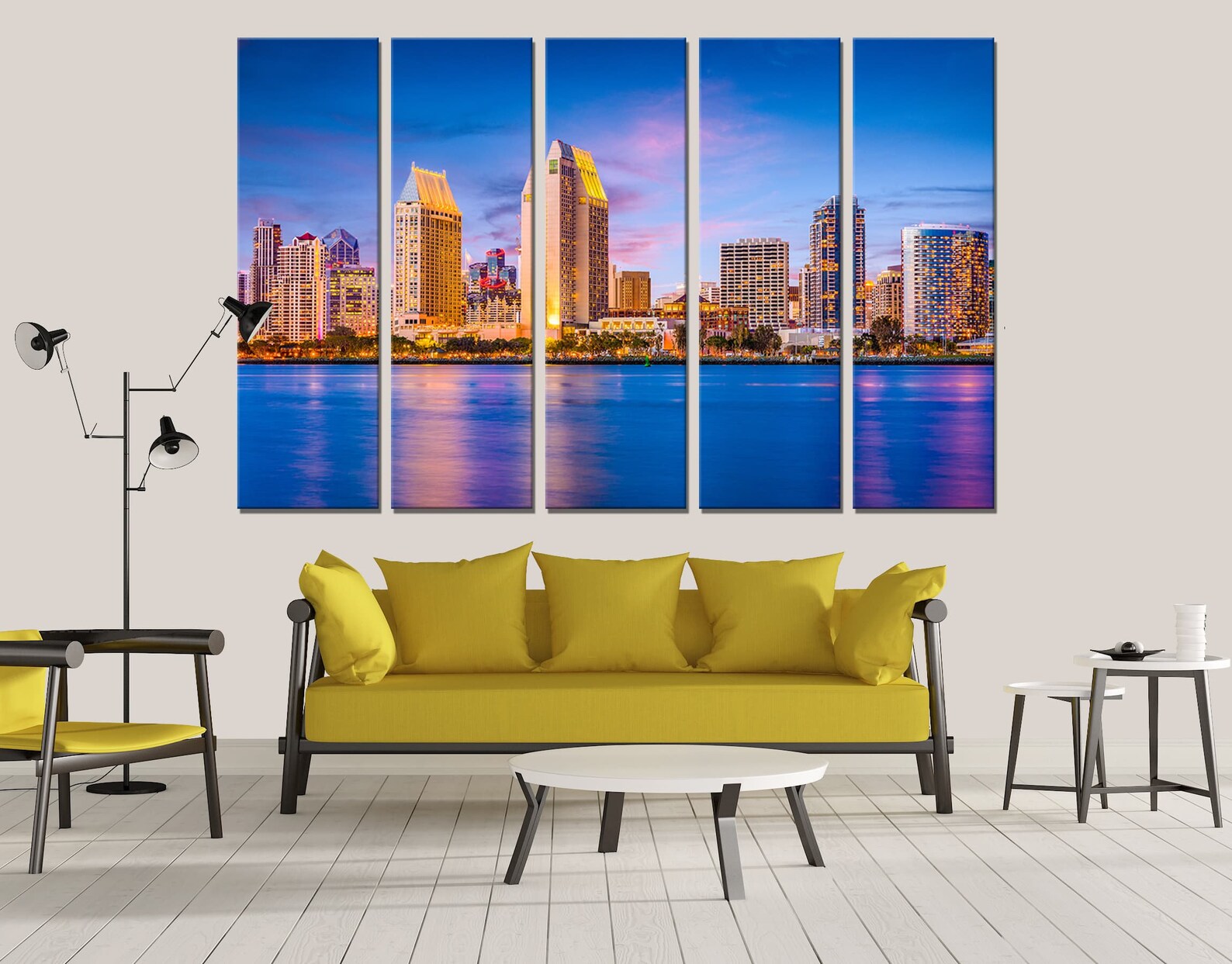 San Diego Canvas Wall Art Decor Print Skyline Cityscape Ready Etsy