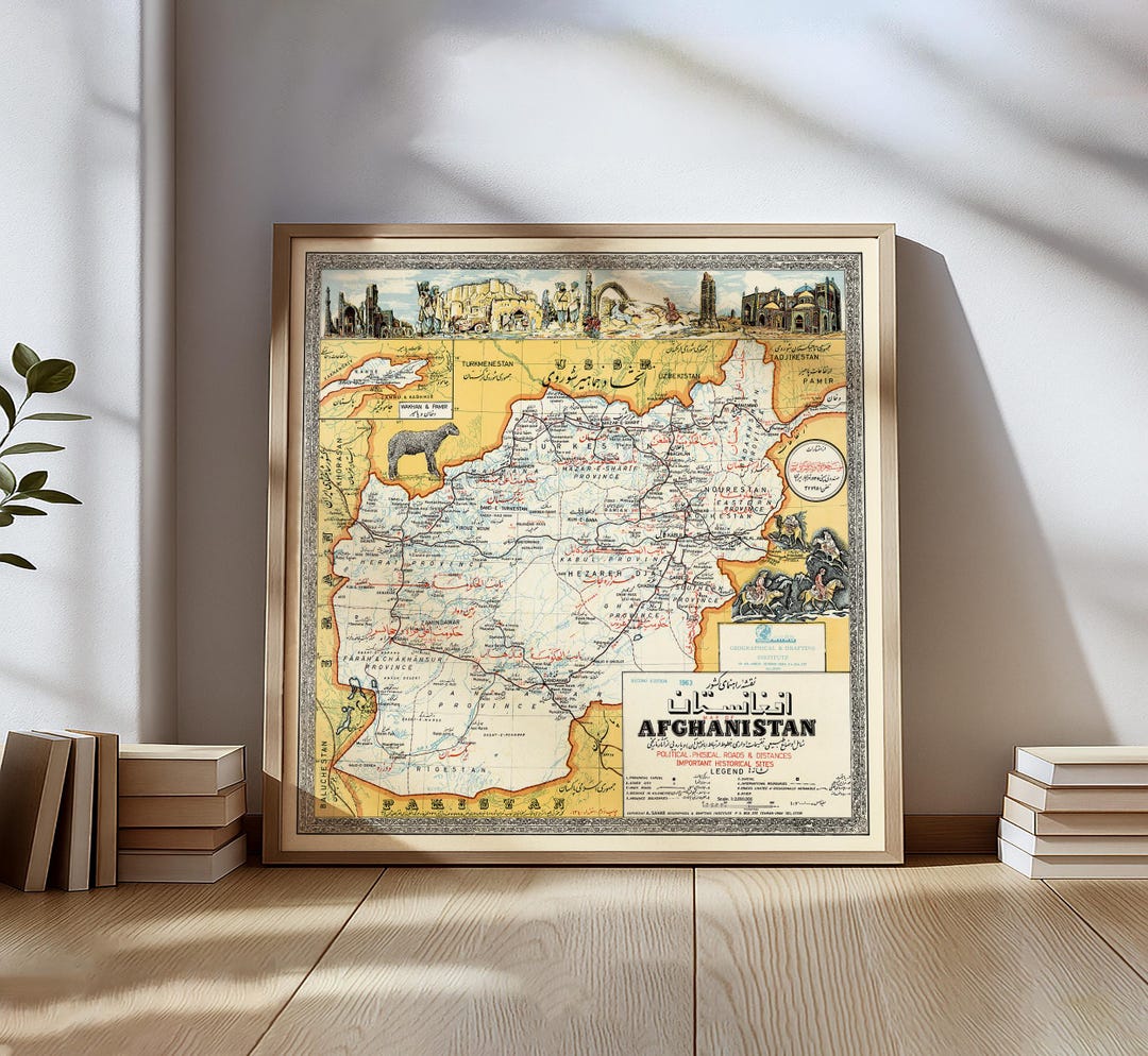 Map of Afghanistan – 1963 Edition Vintage - Etsy UK