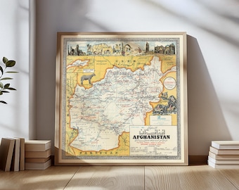 Map of Afghanistan – 1963 Edition Vintage