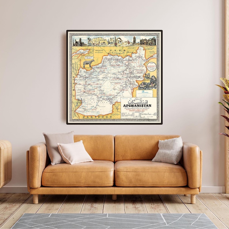 Map of Afghanistan – 1963 Edition Vintage - Etsy