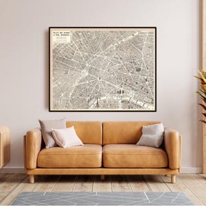 Plan de Paris à Vol d’Oiseau – Stadtplan von Paris aus der Vogelperspektive