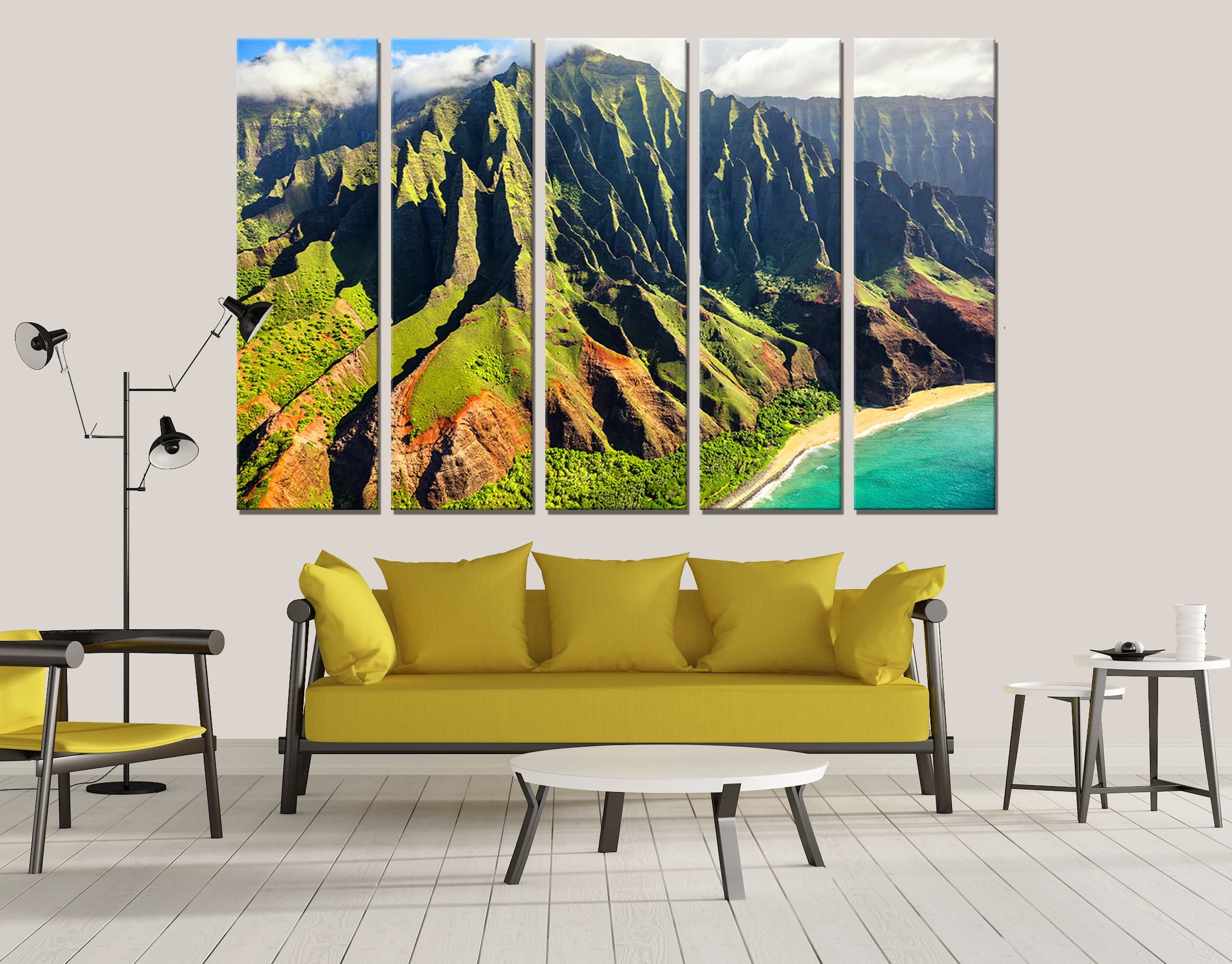 Kauai island Hawaii Canvas Wall Art Decor Print Skyline Ready Etsy