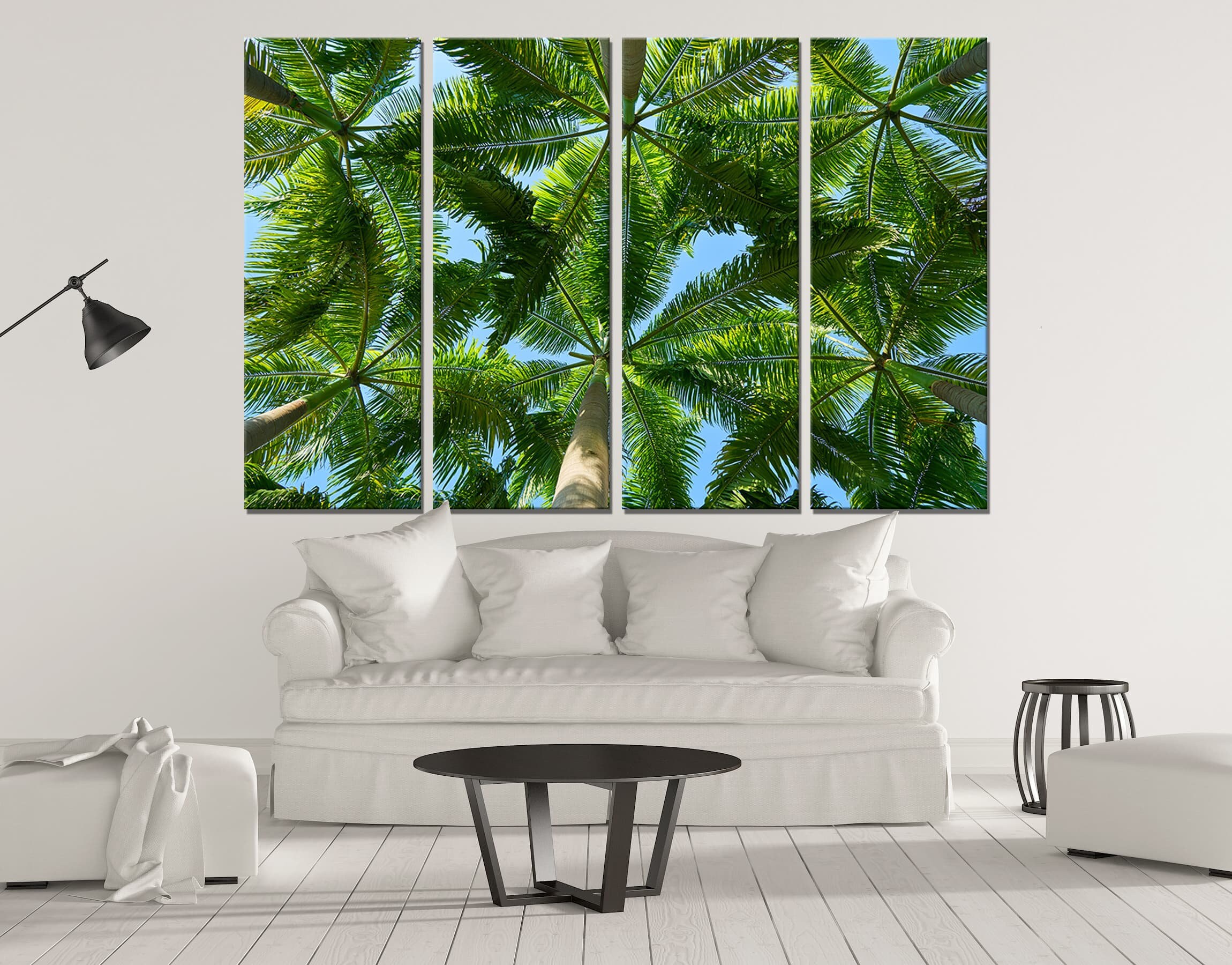 Palm trees Canvas Palms Beach Wall Art Decor Print Skyline Etsy