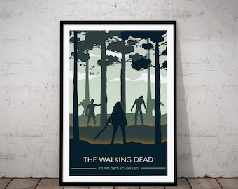 Walking Dead Print Gift Poster Michonne Wall Art Decor Christmas