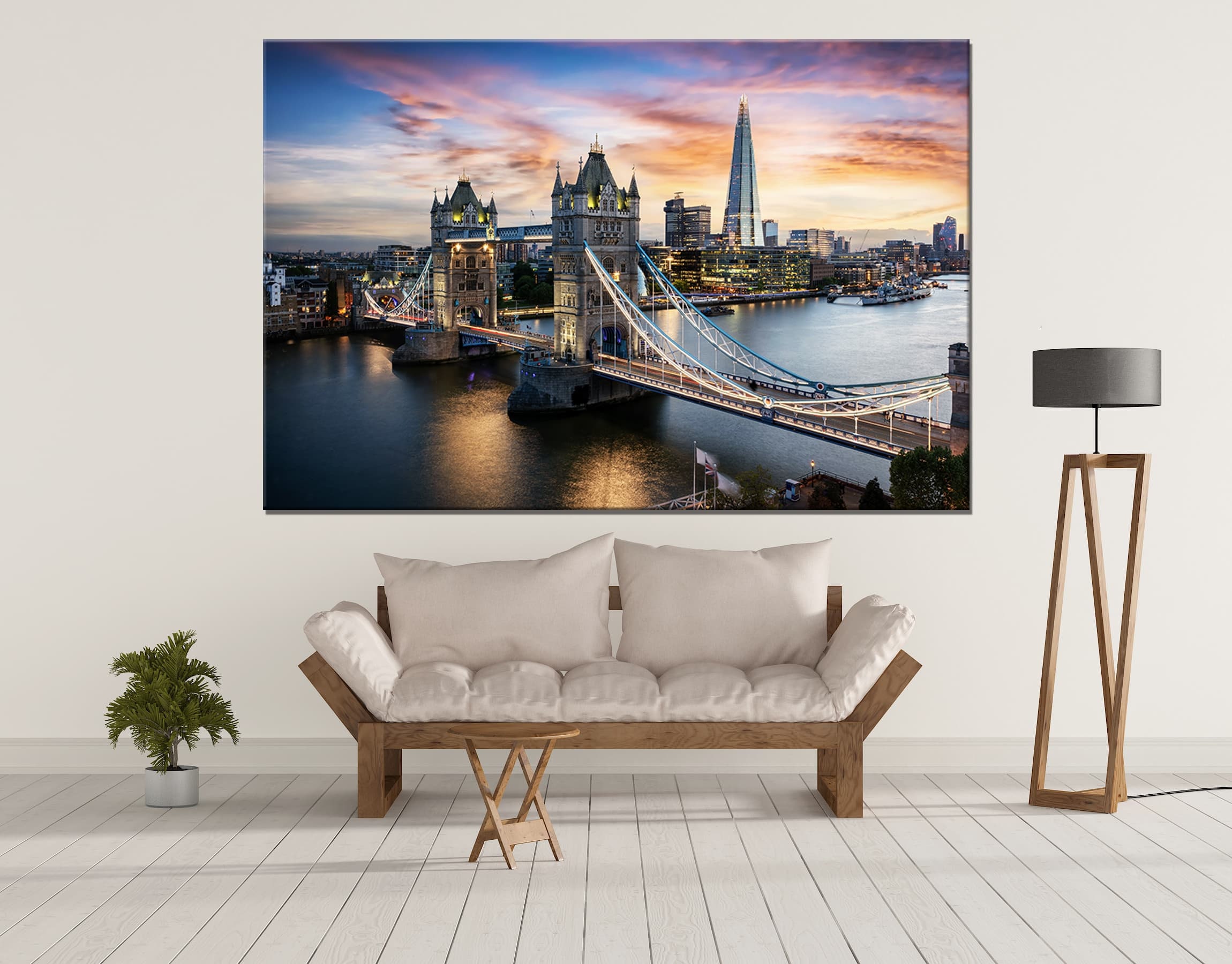 Tower Bridge London Canvas Wall Art Decor Print Skyline | Etsy