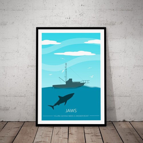Jaws Orca Boat Poster Wall Art Decor Print Christmas Gift Etsy