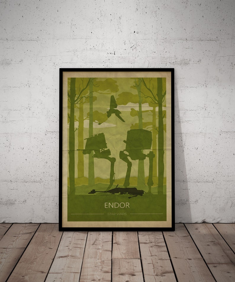 Star Wars Poster Wall Art Decor Print Gift Tatooine Endor