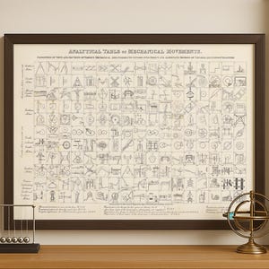 Diagramm einer Messtafel mit 187 mechanischen Uhrwerken – Vintage-Konstruktionsarbeit