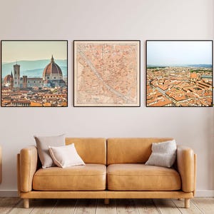Paquete de arte de Florencia: mapa histórico y fotos panorámicas