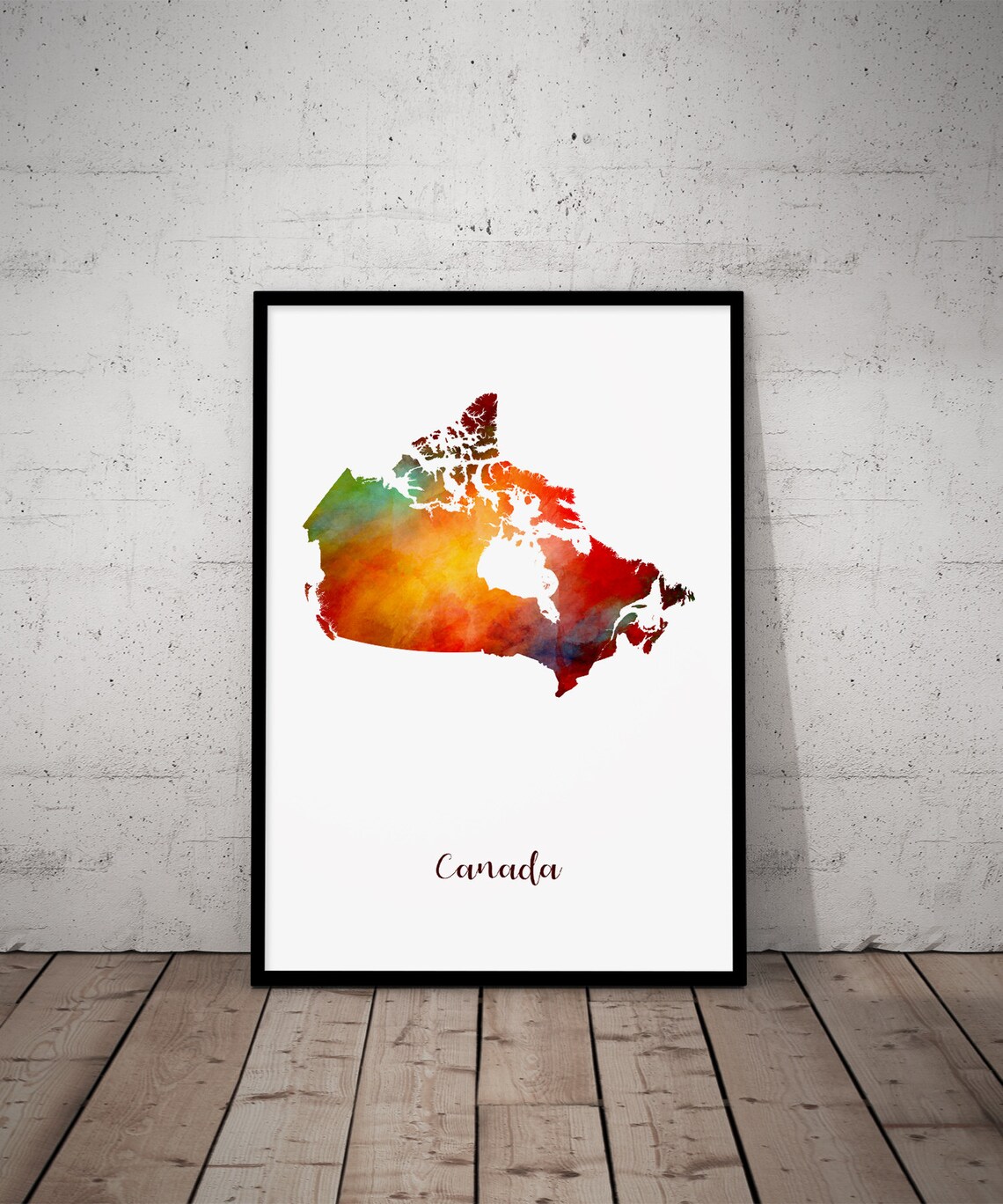 Canada Carte Poster Wall Art Decor Imprimé Cadeau imprimé Etsy