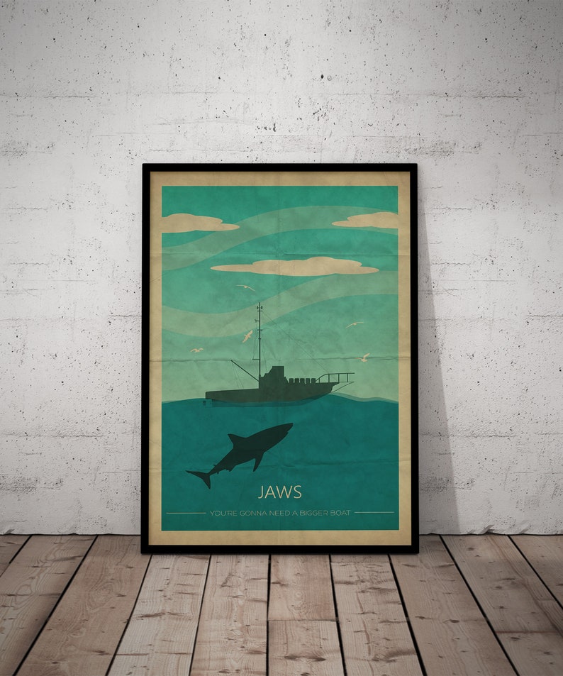 Jaws Poster Orca Boat Jaws Wall Art Jaws Decor Jaws Print Etsy