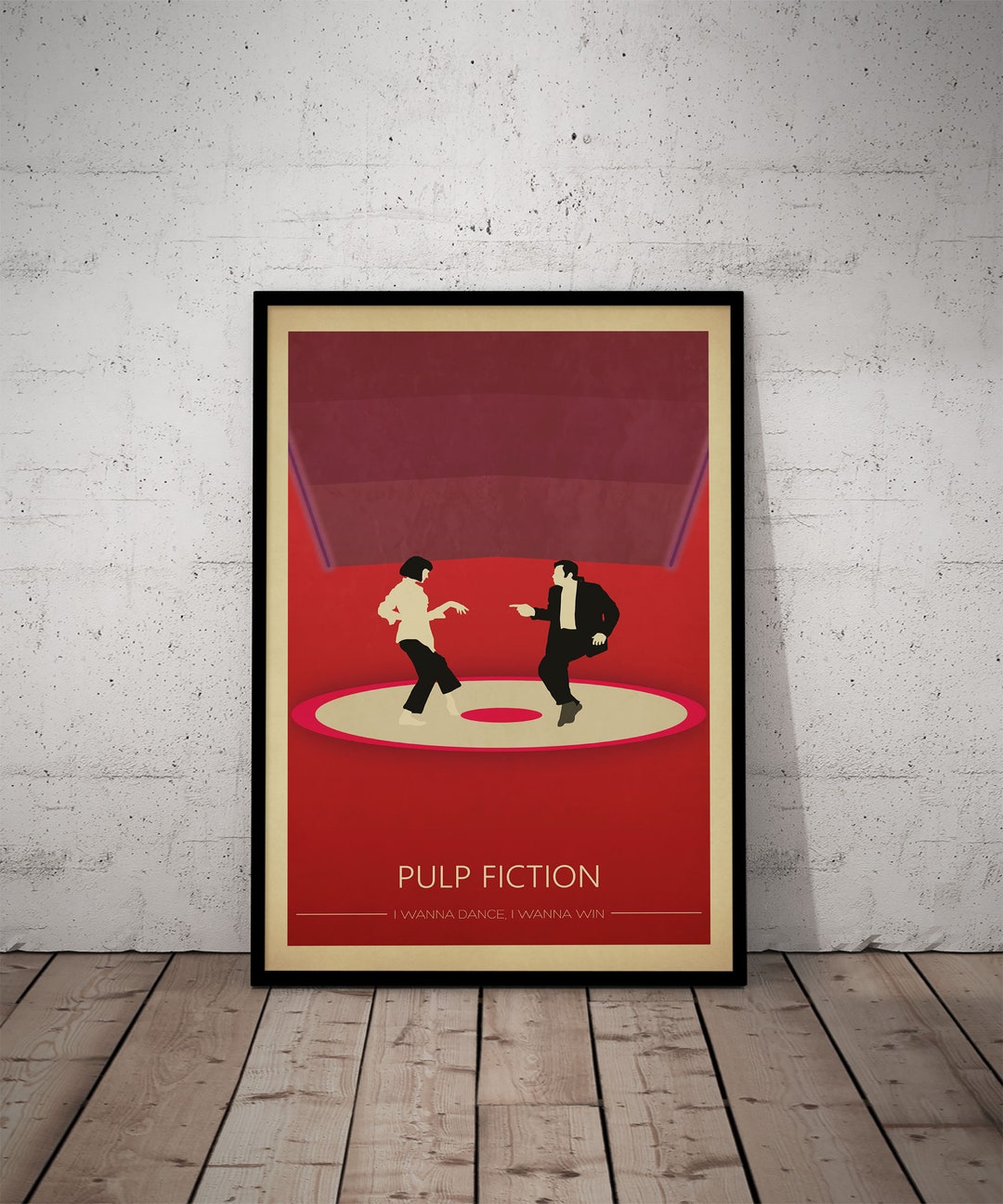 Pulp Fiction Print Poster Twist Dance John Travolta Wall Art Christmas ...