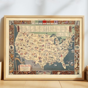 Folklore Music Map of the United States – A Vintage Musical Journey