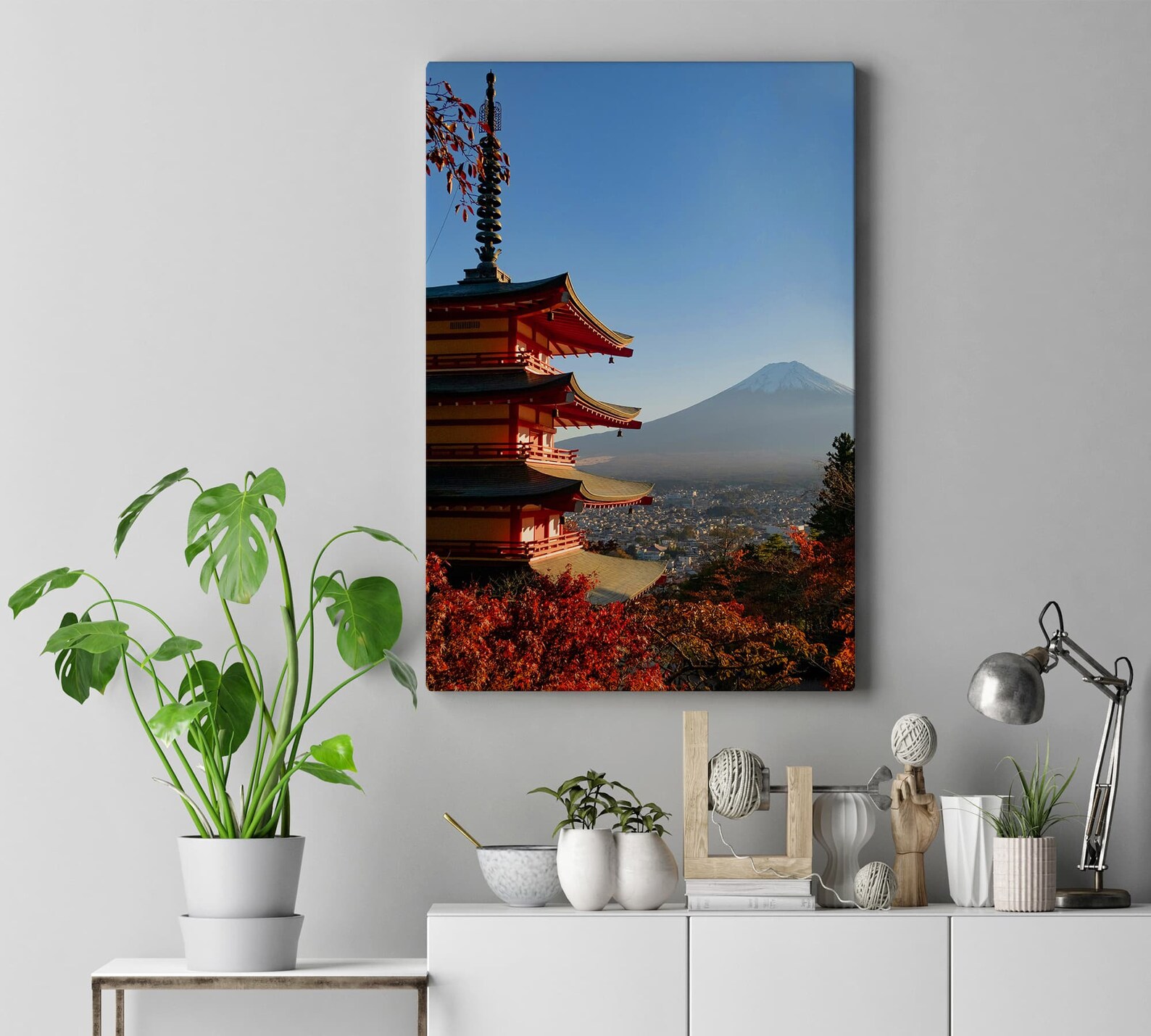 Mount Fuji Wall Art Fuji Canvas Fuji Decor Fujiyoshida Print Etsy