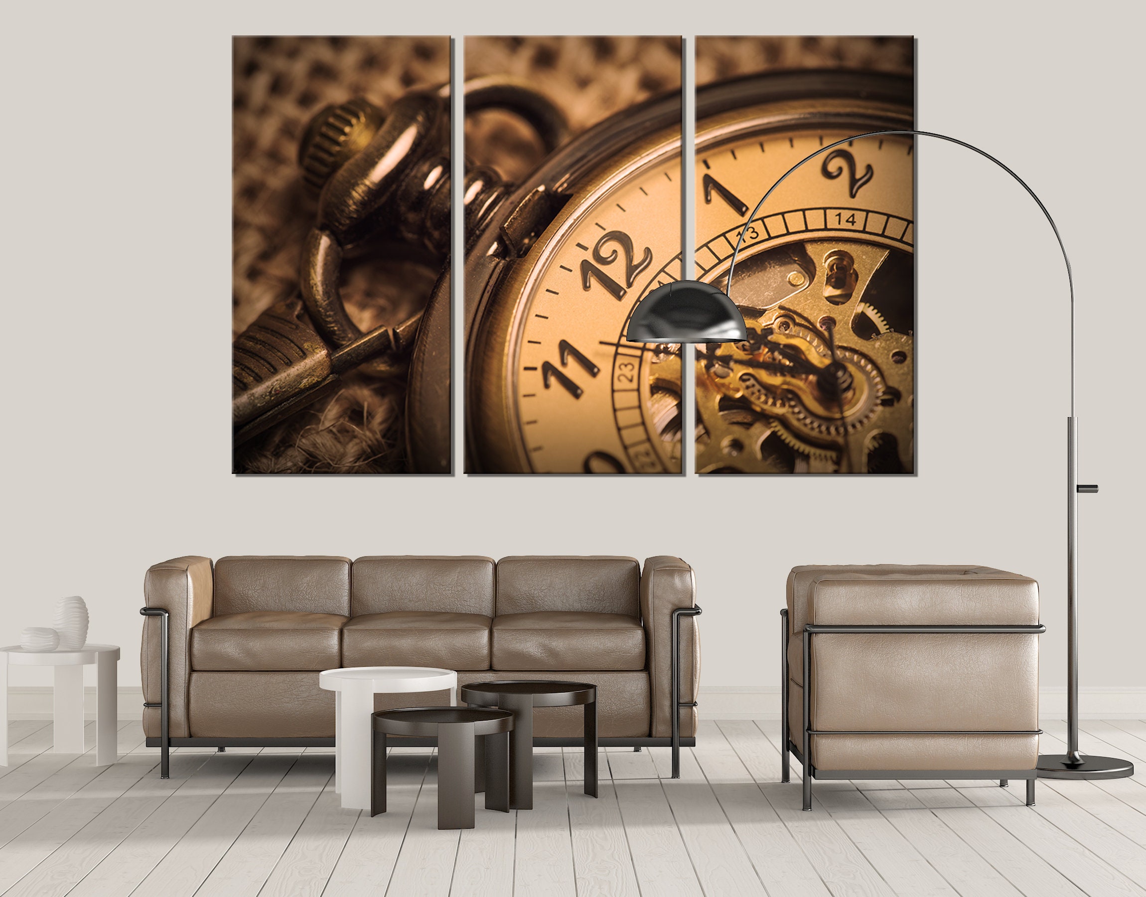 Pocket Watch Time Clock Canvas Wall Art Decor Print Ready to | Etsy