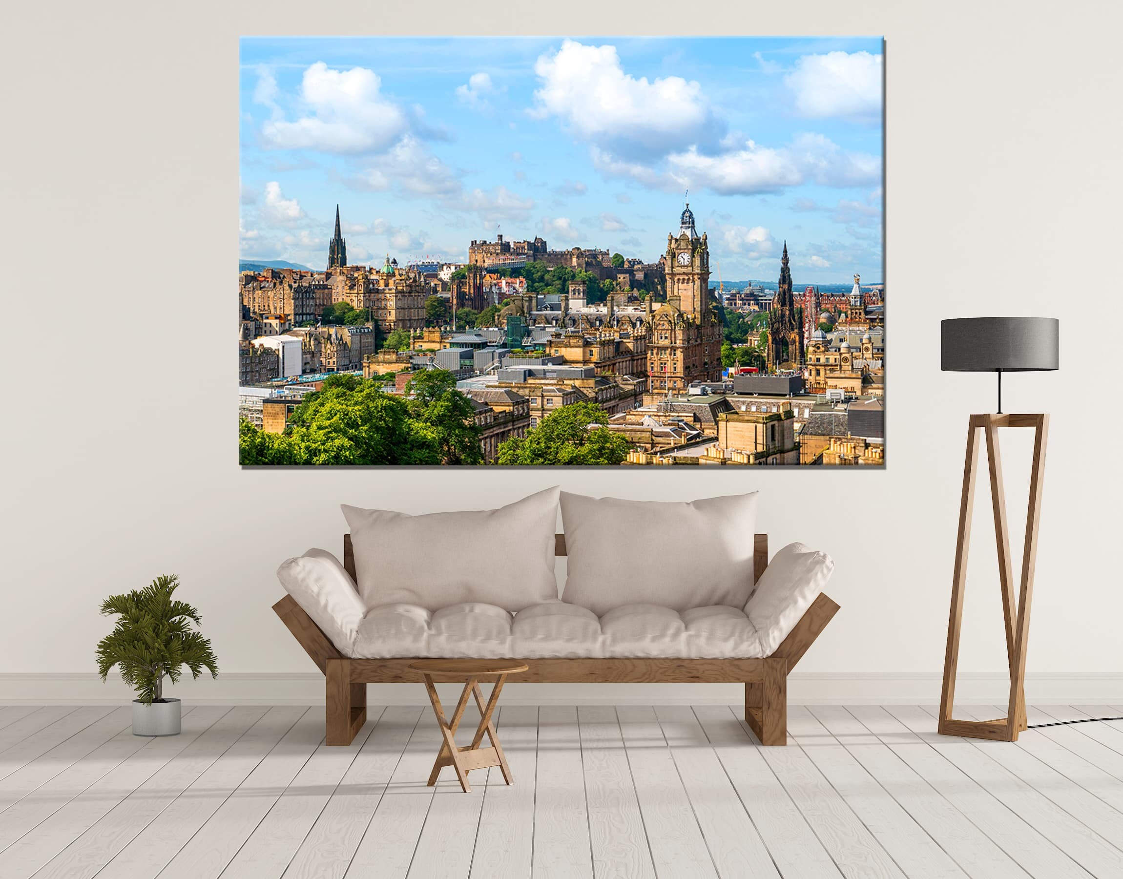 Edinburgh Scotland Canvas Wall Art Decor Print Skyline Etsy